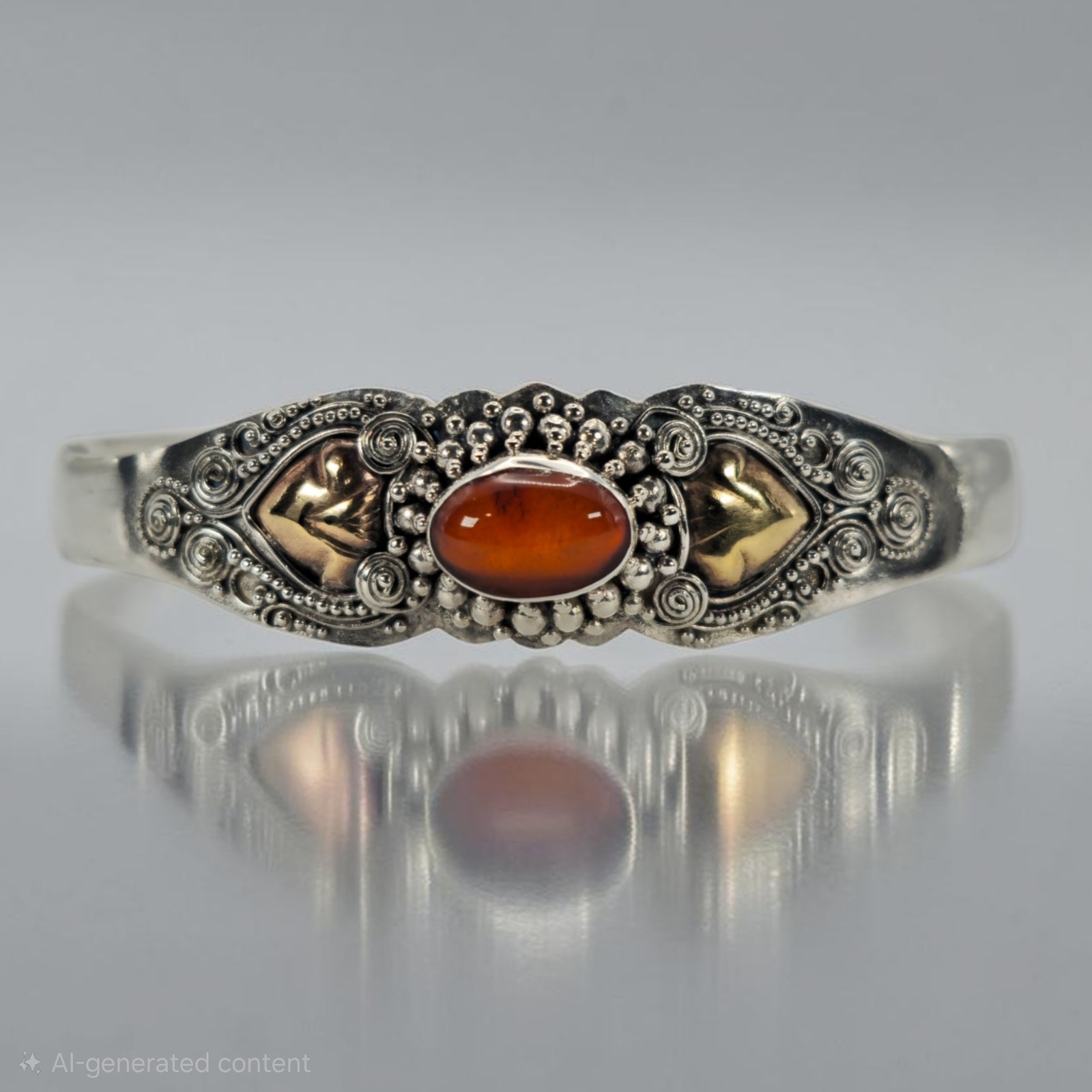 VTG Bali Style Baltic Amber Cuff Sz 7 Bracelet 925 Sterling Silver Brass 17g VTG Bali Style Baltic Amber Cuff Sz 7 Bracelet 925 Sterling Silver Brass 17g