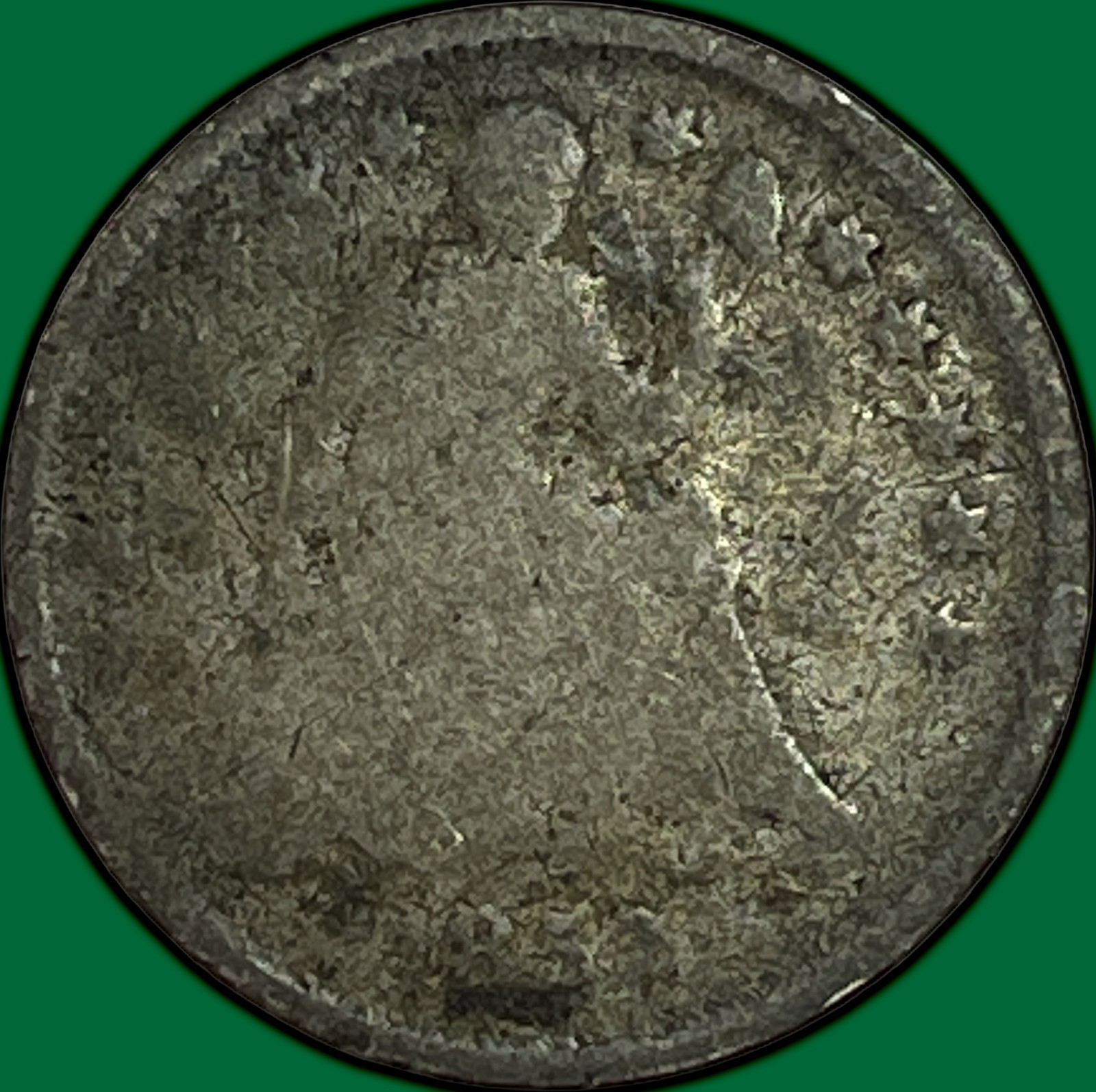 1857 Seated Liberty Half Dime Almost Good AG Coin #49873