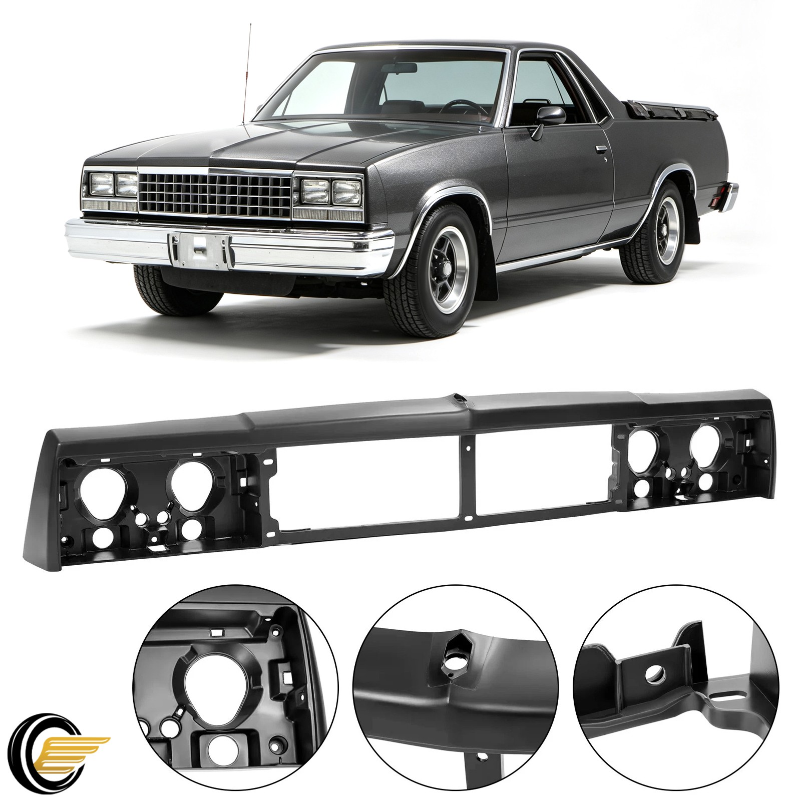 Header Panel For Chevrolet El Camino 1982-1987 Grille Headlight Mount Panel
