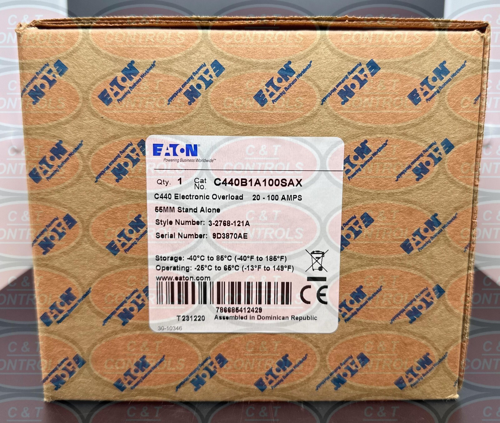 Eaton C440B1A100SAX 20-100A Stand Alone Overload Relay New In Box USA Stock
