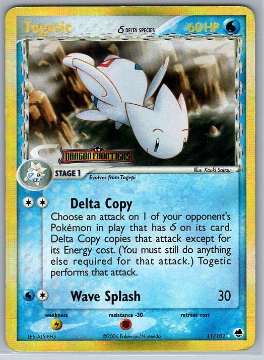Togetic (Delta Species) 11/101 Reverse Holo Holo Rare EX Dragon Frontiers HP
