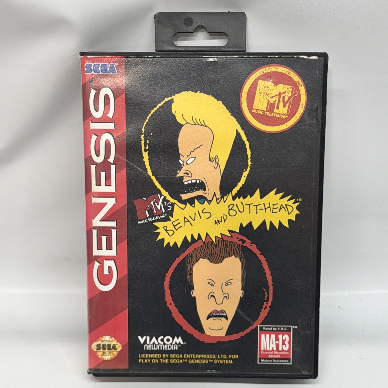 Sega Genesis 1994 MTV\'s Beavis and Butt-Head Game Cartridge & Case No Manual