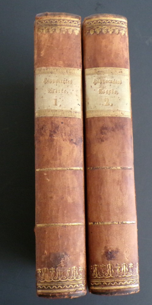 Rare antique 1837 & 38 Hippocrates Works 2 book set German Beautiful copies 2/2 Rare antique 1837 & 38 Hippocrates Works 2 book set German Beautiful copies 2/2