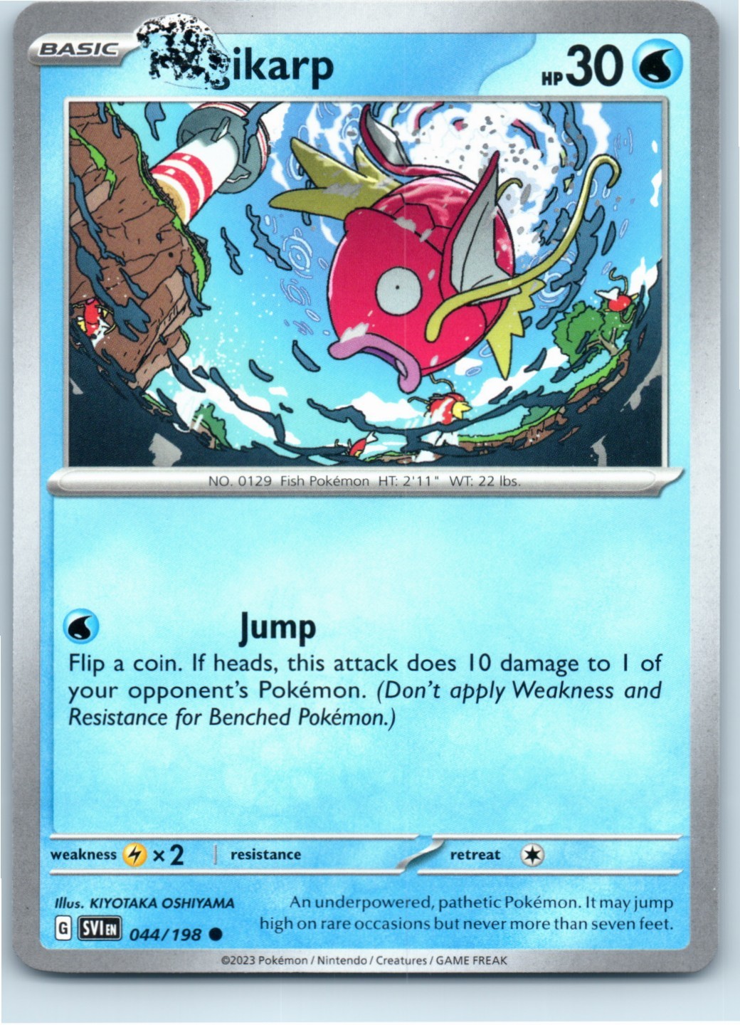 Magikarp Misprint Error Scarlet & Violet Base Set 044/198 Pokemon Near Mint