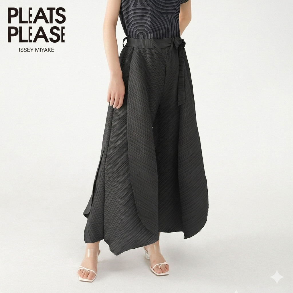 JAPAN  PLEATS PLEASE ISSEY MIYAKE loose versatile fashionable casual culottes