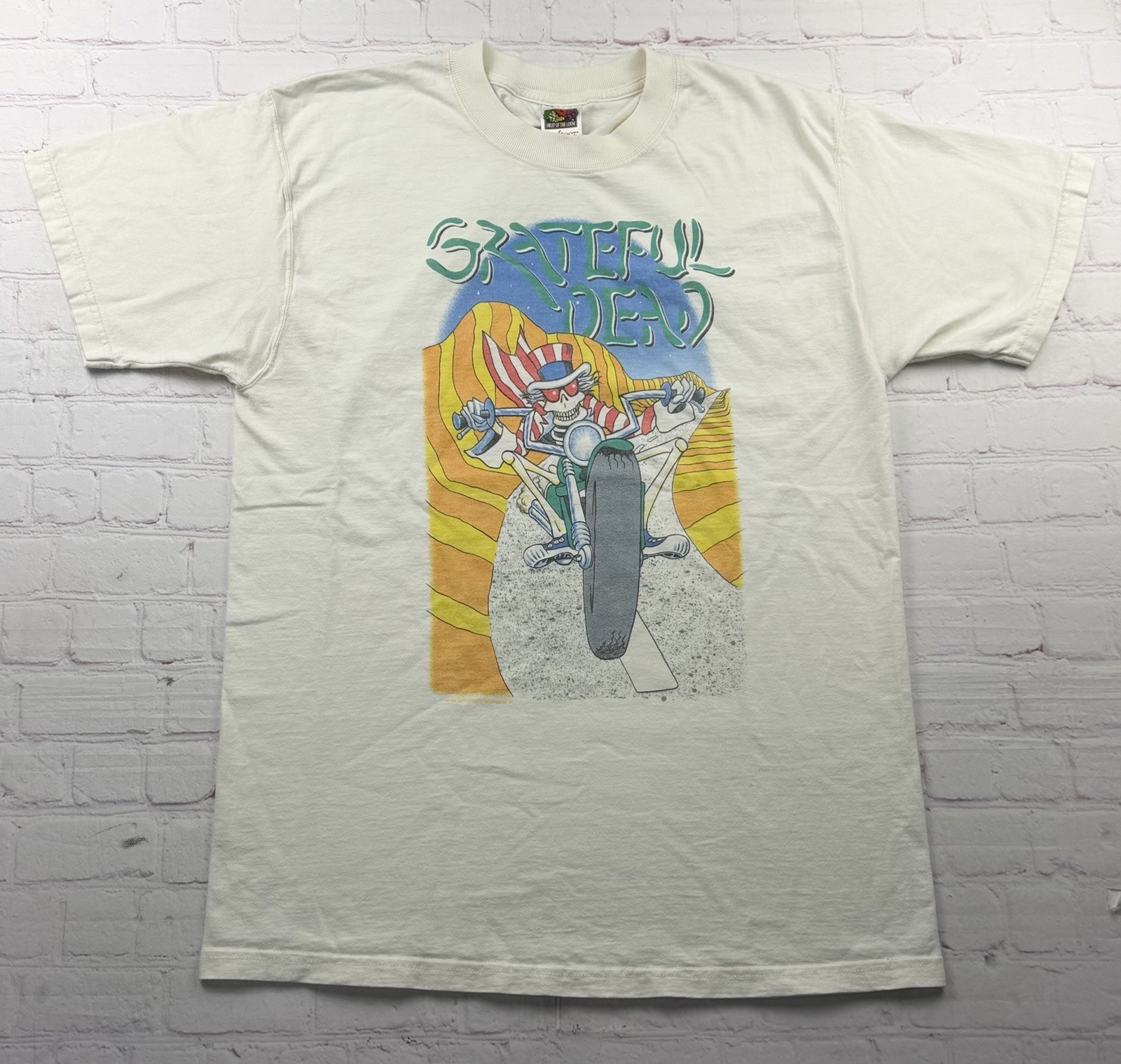 Vintage 1998 Grateful Dead Shirt Men\'s L Biker Skeleton Graphic Band Tee 90s USA Vintage 1998 Grateful Dead Shirt Men\'s L Biker Skeleton Graphic Band Tee 90s USA