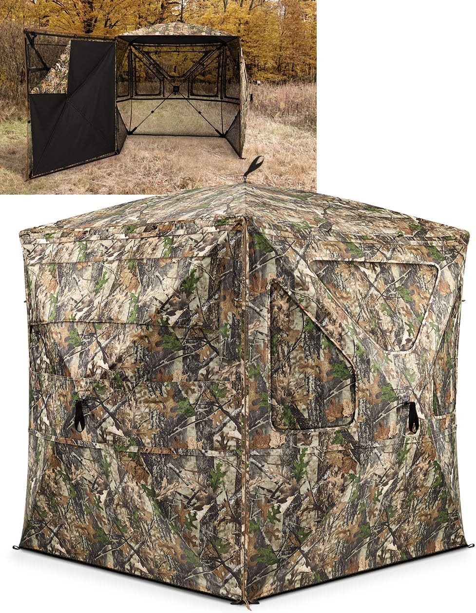 Hunting Blind 360 See Through, Pop Up Ground Blind with Large Door Hunting Blind 360 See Through, Pop Up Ground Blind with Large Door