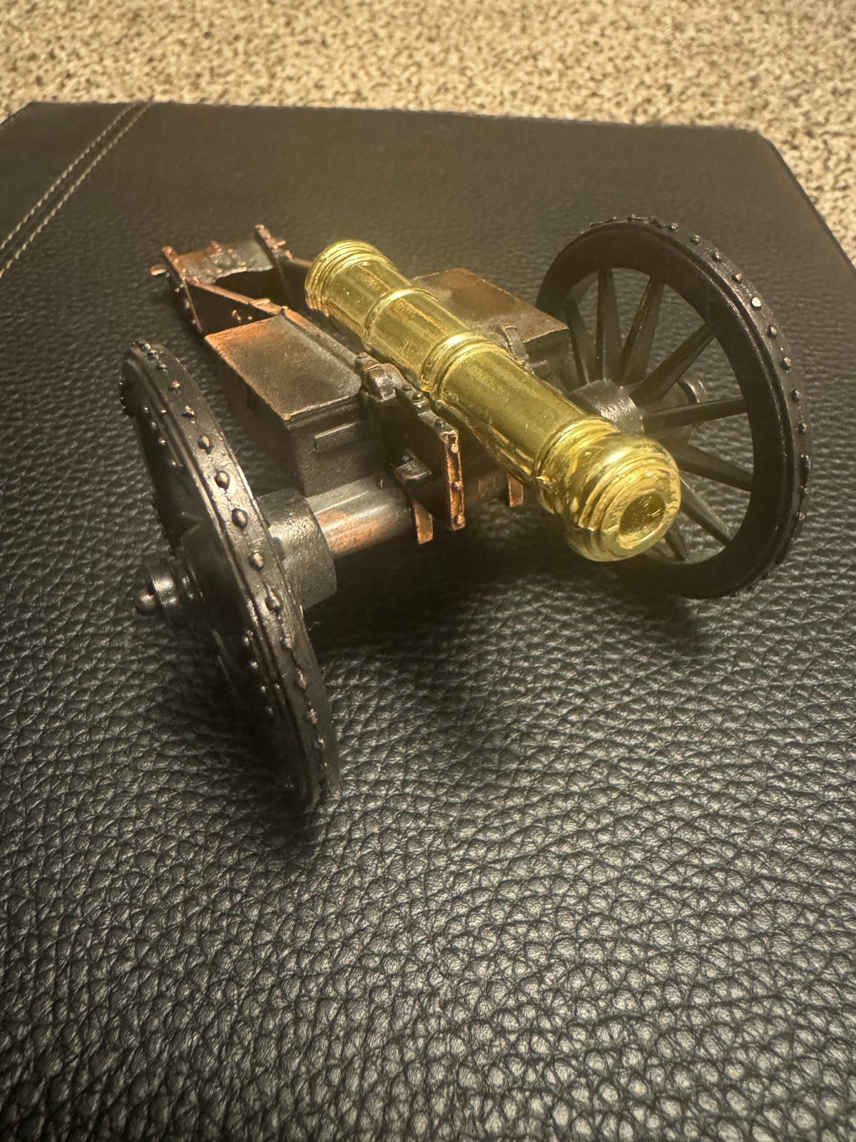 Vintage Cast Iron & Brass Miniature Cannon Model Valley Forge Souvenir 5.25\ Vintage Cast Iron & Brass Miniature Cannon Model Valley Forge Souvenir 5.25\