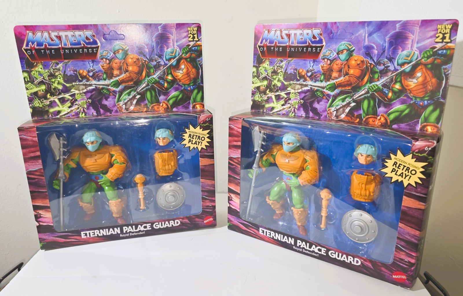 MATTEL MASTERS OF THE UNIVERSE ORIGINS ETERNIAN PALACE GUARD DELUXE LOT OF 2 NIB