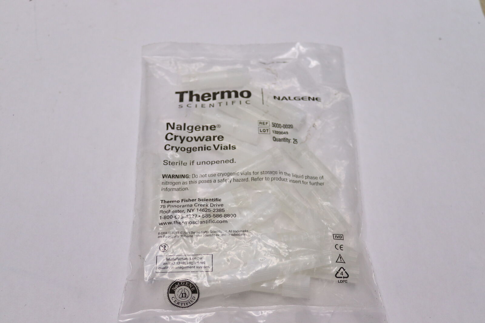 (25-Pk) Thermo Fisher Scientific Nalgene Cryogenic Vial 2.0 mL 