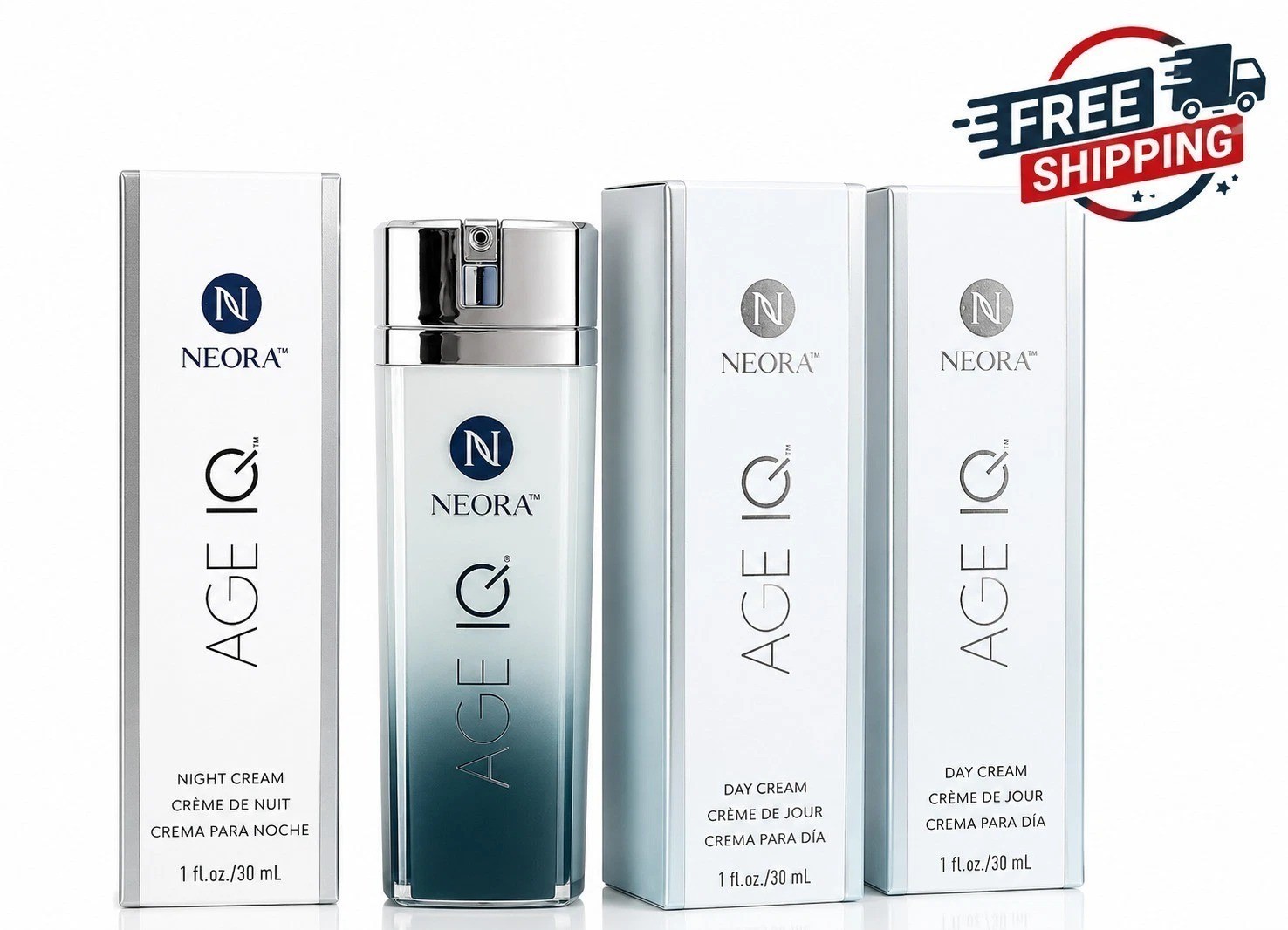 Neora Anti-Aging Cream IQ Combo Day & Night: SHIPS IN 24 HOURS SEALED