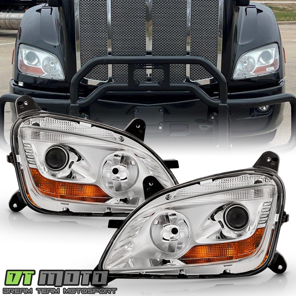 For 2013-2021 Peterbilt 579 587 Projector Headlights Headlamps Pair Left+Right For 2013-2021 Peterbilt 579 587 Projector Headlights Headlamps Pair Left+Right