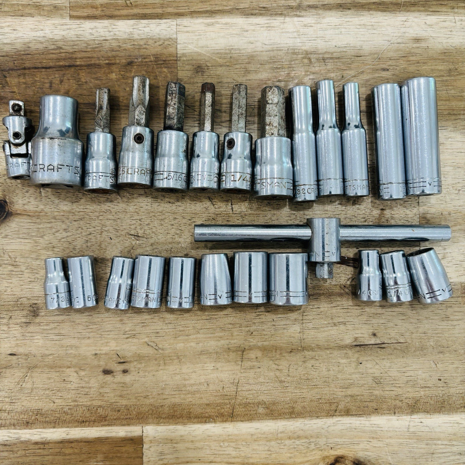Craftsman Socket Set 1/4” Drive =V= V-Series 25 Piece Mixed Lot Vintage Craftsman Socket Set 1/4” Drive =V= V-Series 25 Piece Mixed Lot Vintage