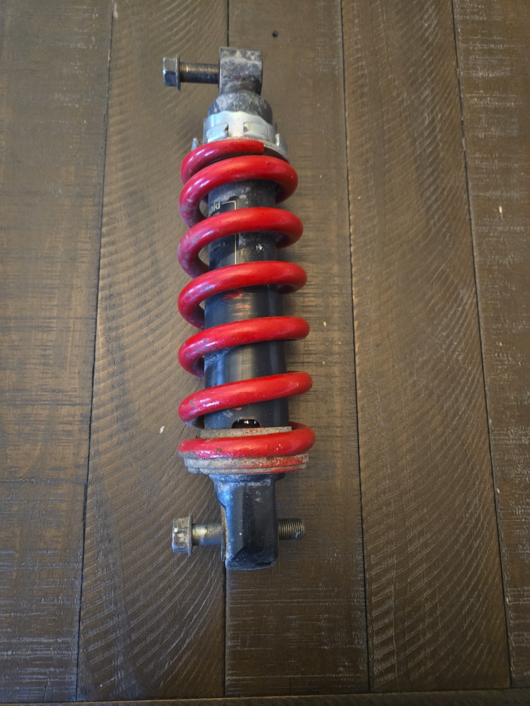 2008 07-09 Kawasaki KLE650 Versys 650 Rear Shock Absorber Suspension Coil Strut 2008 07-09 Kawasaki KLE650 Versys 650 Rear Shock Absorber Suspension Coil Strut