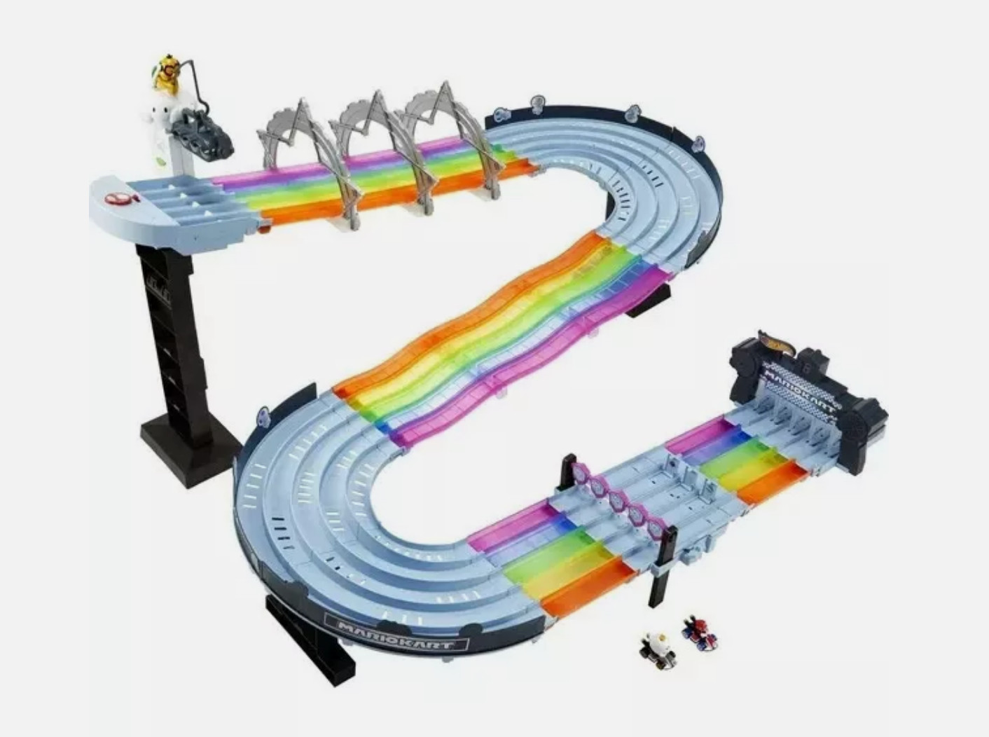 Hot Wheels Mario Kart Rainbow Road Race Track Set Lights Sounds NEW SHIPS FAST Hot Wheels Mario Kart Rainbow Road Race Track Set Lights Sounds NEW SHIPS FAST