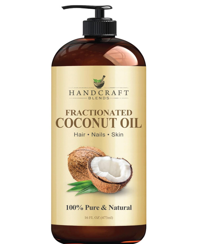 Handcraft Blends Fractionated Coconut Oil 16 Fl Oz 100% Pure Natural Carrier Oil