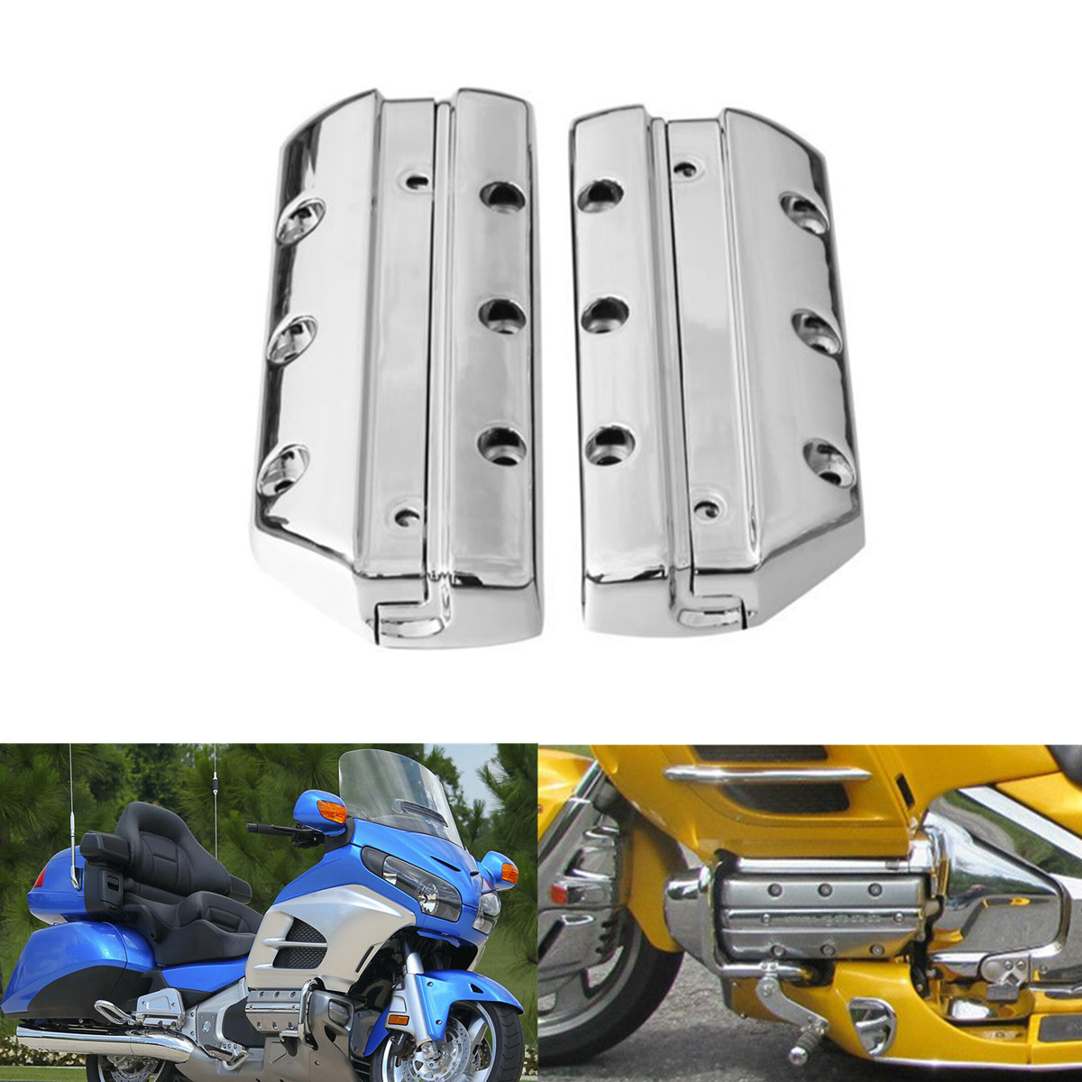 Chrome Valve Cover Cylinder Fit For Honda GL1800 Goldwing GL 1800 2001-2017 12
