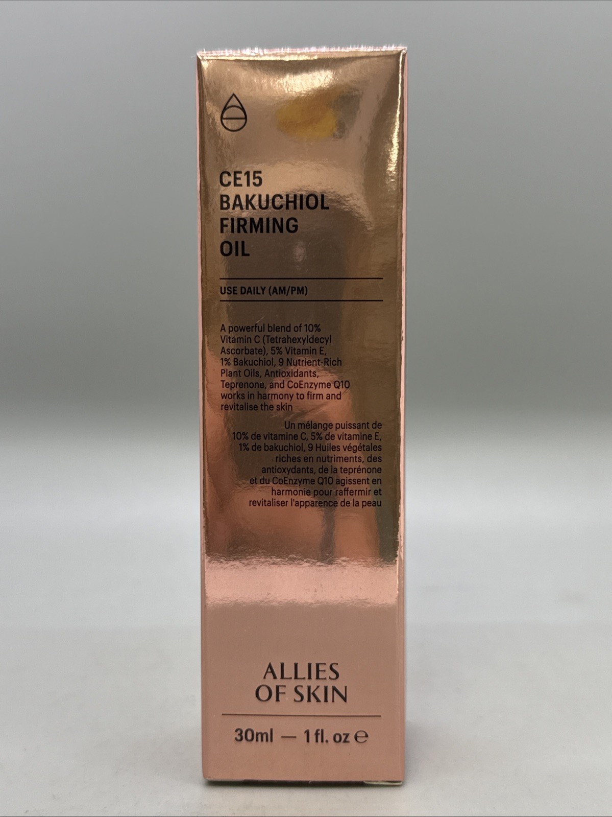 {C24} ALLIES OF SKIN CE15 Bakuchiol Firming Oil Use Daily AM/PM 1fl oz FULL SIZE {C24} ALLIES OF SKIN CE15 Bakuchiol Firming Oil Use Daily AM/PM 1fl oz FULL SIZE