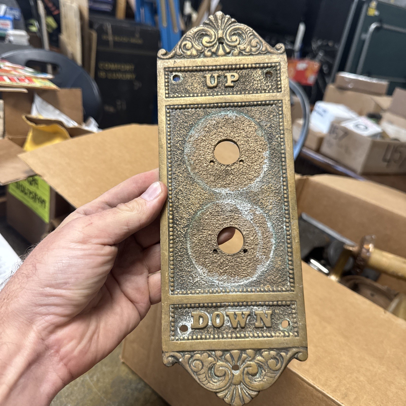 Large Holabird Roche Bronze Hotel Sherman Chicago Call Button Plate Antique Large Holabird Roche Bronze Hotel Sherman Chicago Call Button Plate Antique