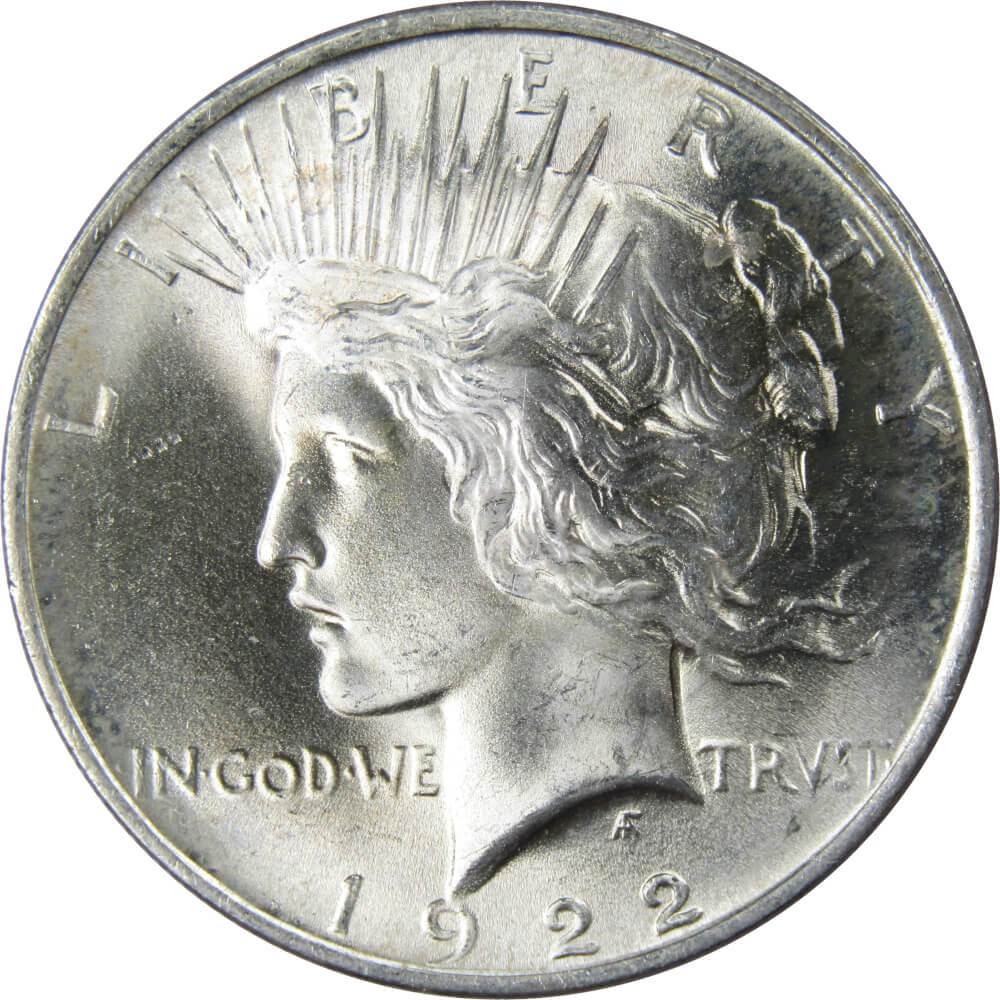 1922 Peace Silver Dollar Uncirculated Mint State $1 Coin Collectible