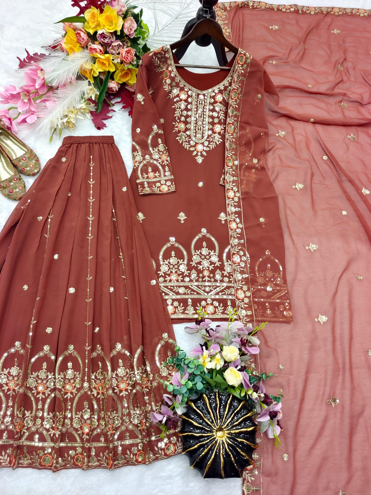 Bollywood Bridal Heavy Indian Designer Party women Salwar Kameez Suit Pakistani