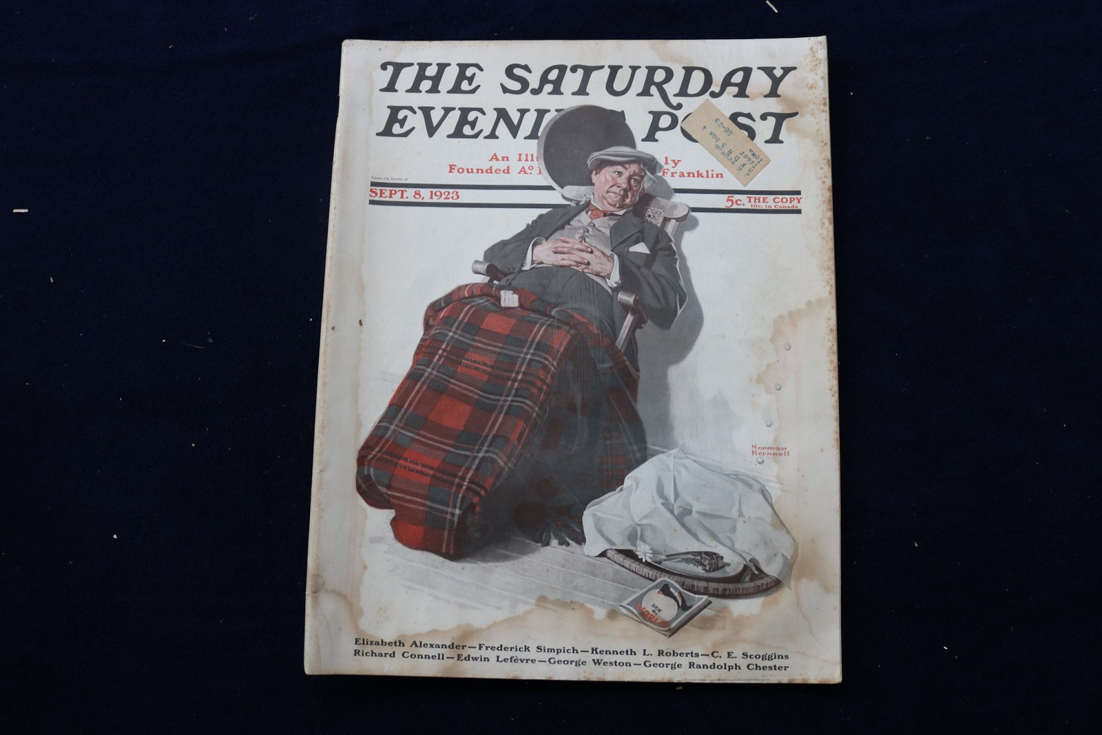 1923 SEPTEMBER 8 THE SATURDAY EVENING POST MAGAZINE - NORMAN ROCKWELL - E 33644