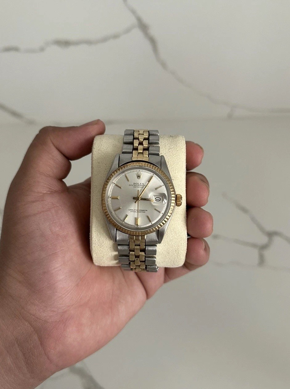 1972 Rolex Datejust 1601 Silver Dial TT Jubilee No Papers 36mm two tone rare 1972 Rolex Datejust 1601 Silver Dial TT Jubilee No Papers 36mm two tone rare