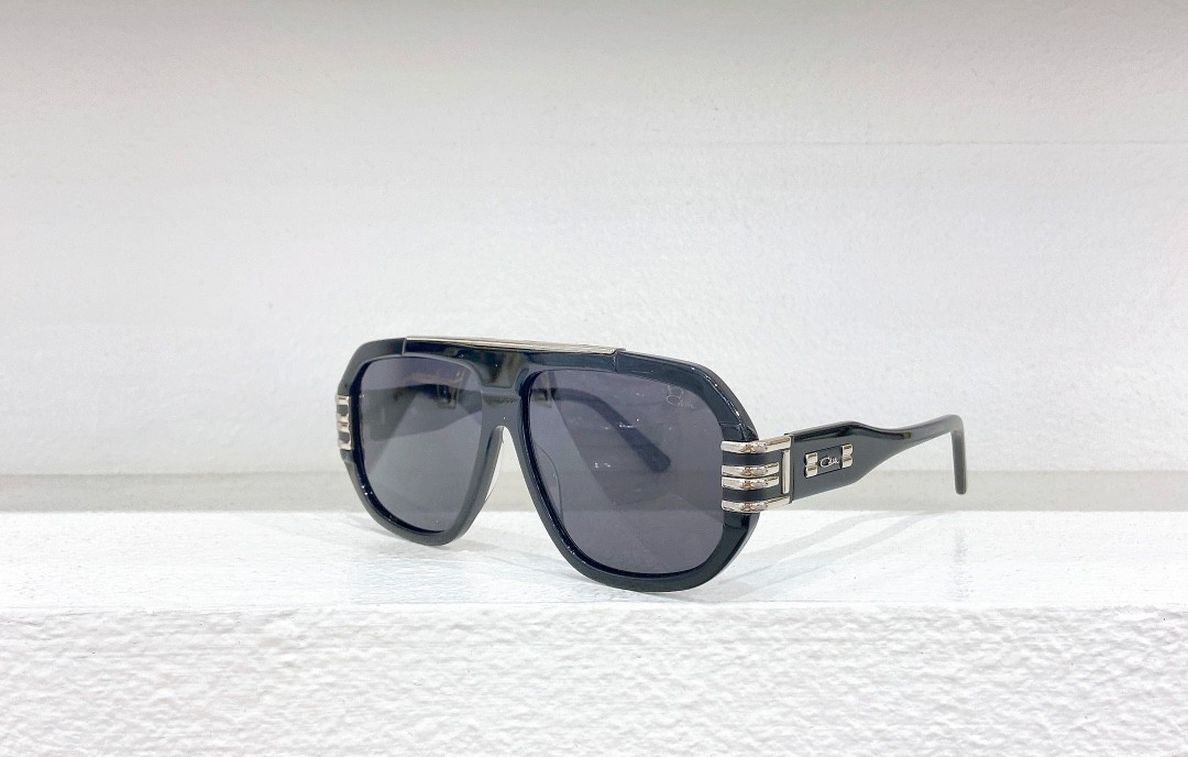 Cazal MOD.882 Black Silver Dark Grey Retro Double Bridge Unisex 61-14-140 Cazal MOD.882 Black Silver Dark Grey Retro Double Bridge Unisex 61-14-140