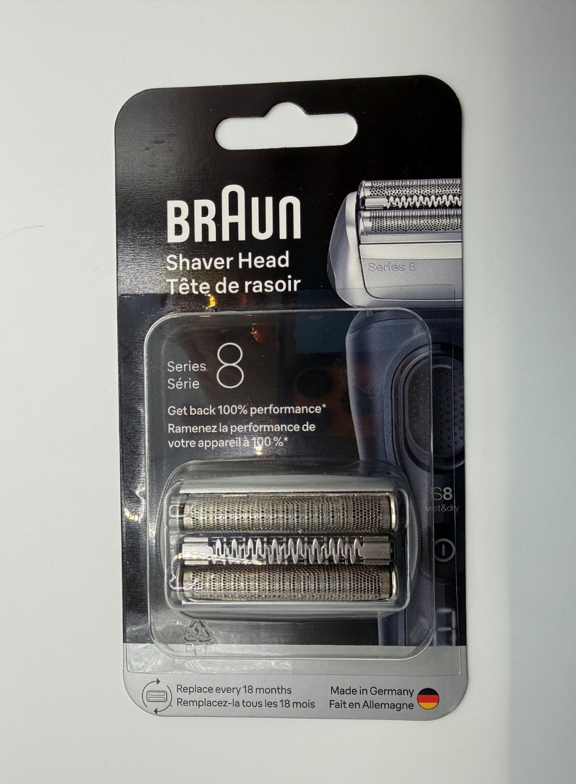 Genuine BRAUN Series 8 83M Electric Shaver Head Replacement - Silver - Brand New Genuine BRAUN Series 8 83M Electric Shaver Head Replacement - Silver - Brand New