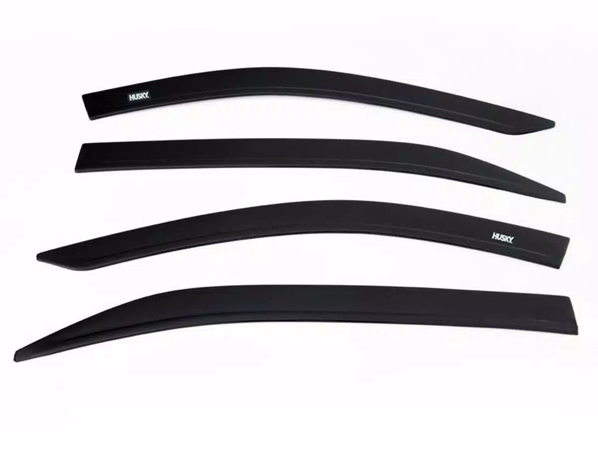 Husky Low Pro Ventvisor Smk w/Chrm Trim Fits 13-17 Accord Sedan 4pc Set O/S Mnt