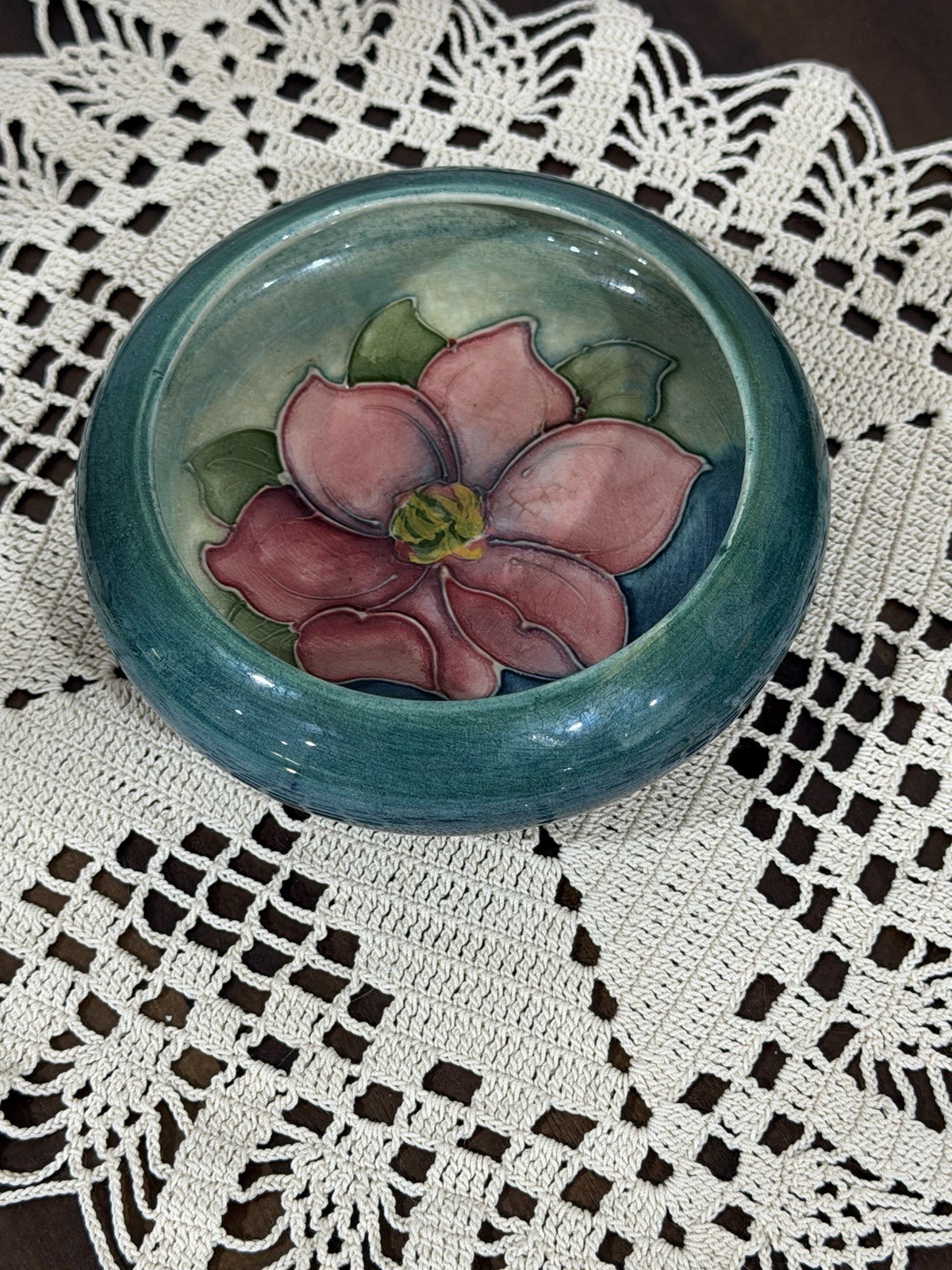 Beautiful VTG Moorcroft Cobalt Blue 4.5\