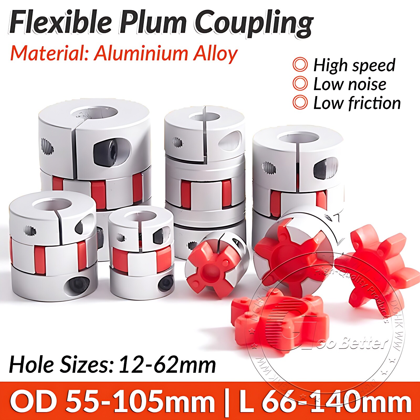 CNC Shaft Coupler Flexible Plum Spider Jaw Coupling Stepper Motor All Bore Sizes