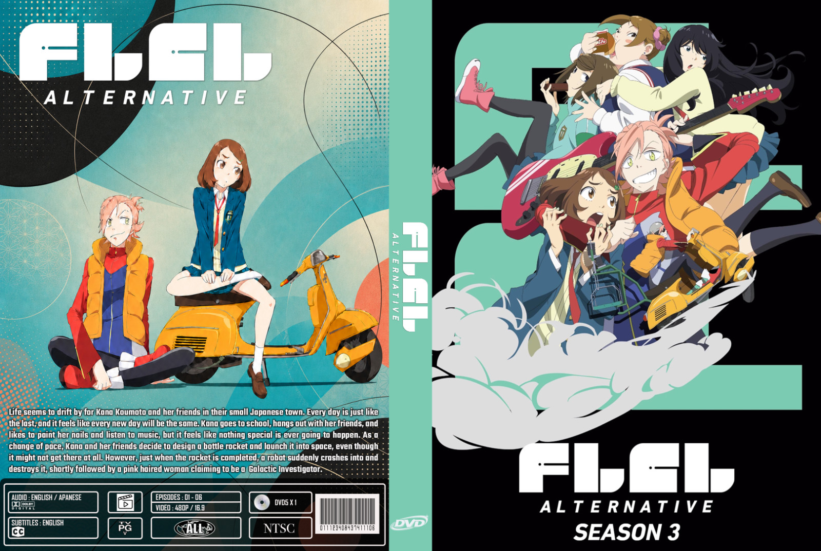 Fooly Cooly (FLCL) Alternative Anime Series Episodes 1-6 Dual Audio Eng / Jap