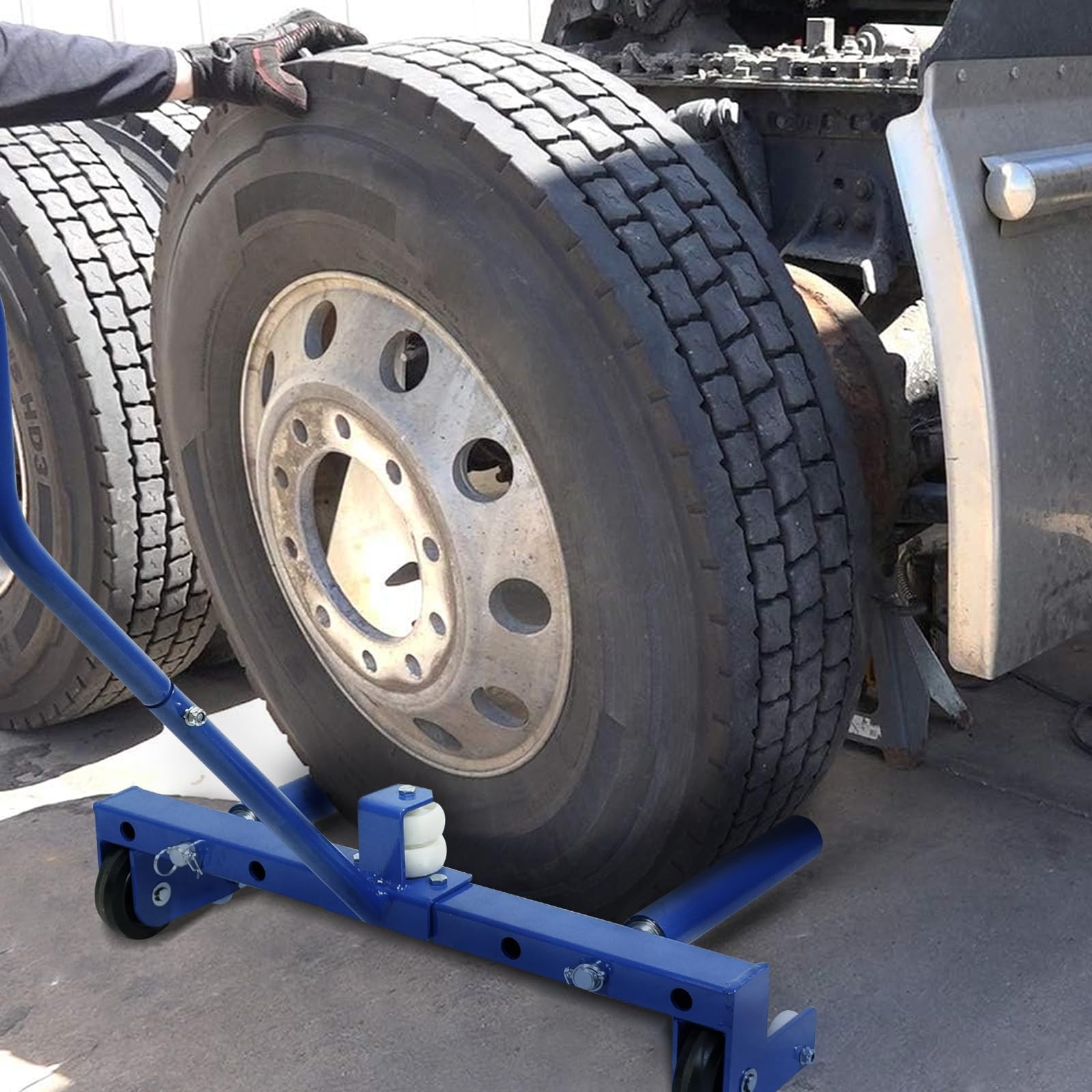 500 LBS Capacity Tire Dolly Wheel Dolly Truck Tire Wheel Dolly Heavy Duty Cart
