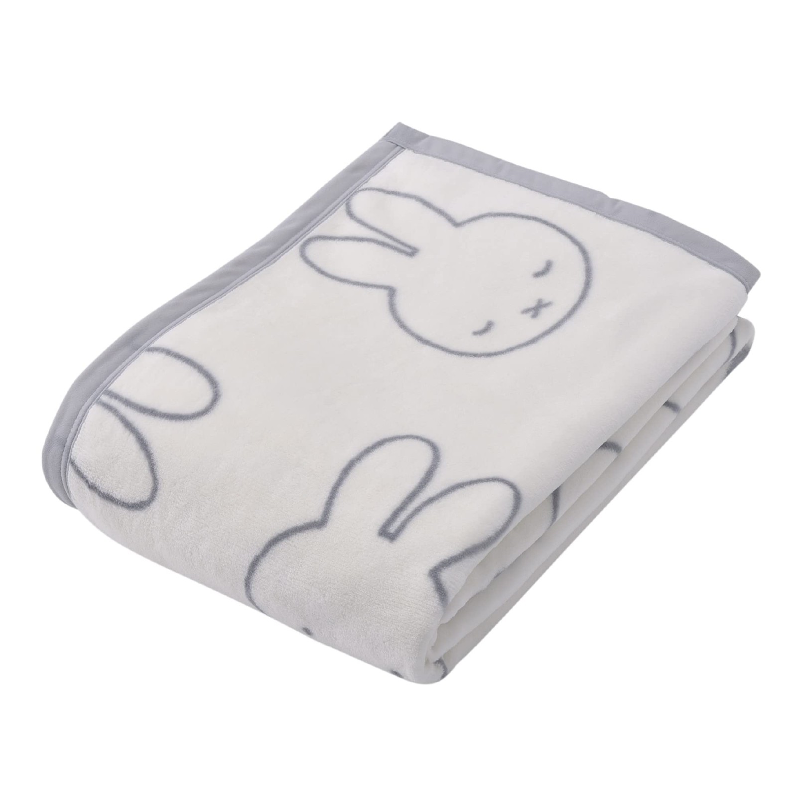 Miffy Nishikawa Cotton Pile Blanket 140x200cm Washable Made in Japan White New