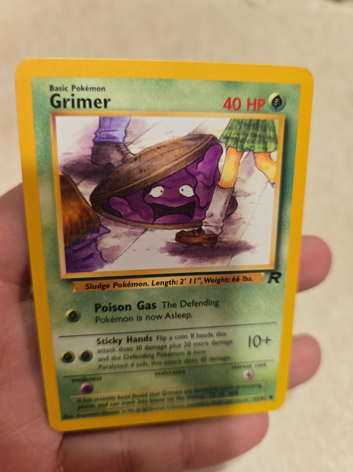 Pokemon Grimer 57/82 - Team Rocket Set - Excellent Condition Pokemon Grimer 57/82 - Team Rocket Set - Excellent Condition