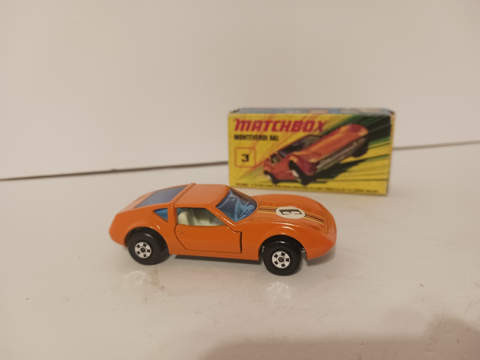 Vintage 1973 Matchbox Superfast Monteverdi Hai #3 With Box Mint Hot Wheel Look Vintage 1973 Matchbox Superfast Monteverdi Hai #3 With Box Mint Hot Wheel Look