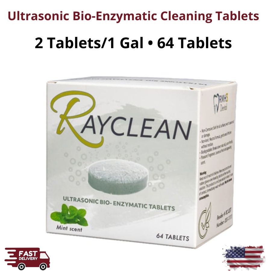 64/Box Dental Ultrasonic Bio-Enzymatic Cleaning Tablets General 2 Tabs/1 Gallon