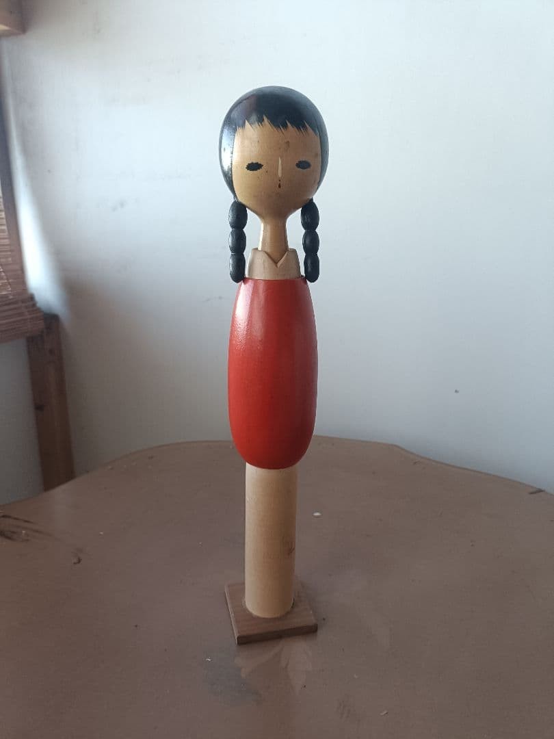 Creation Sosaku Kokeshi Braid Girl Retro