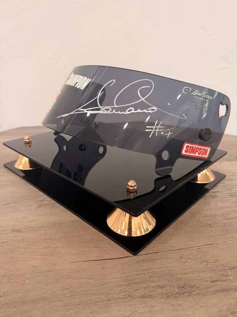 ORIGINAL SIGNED ALEX ZANARDI HELMET VISOR JSA authentication ORIGINAL SIGNED ALEX ZANARDI HELMET VISOR JSA authentication