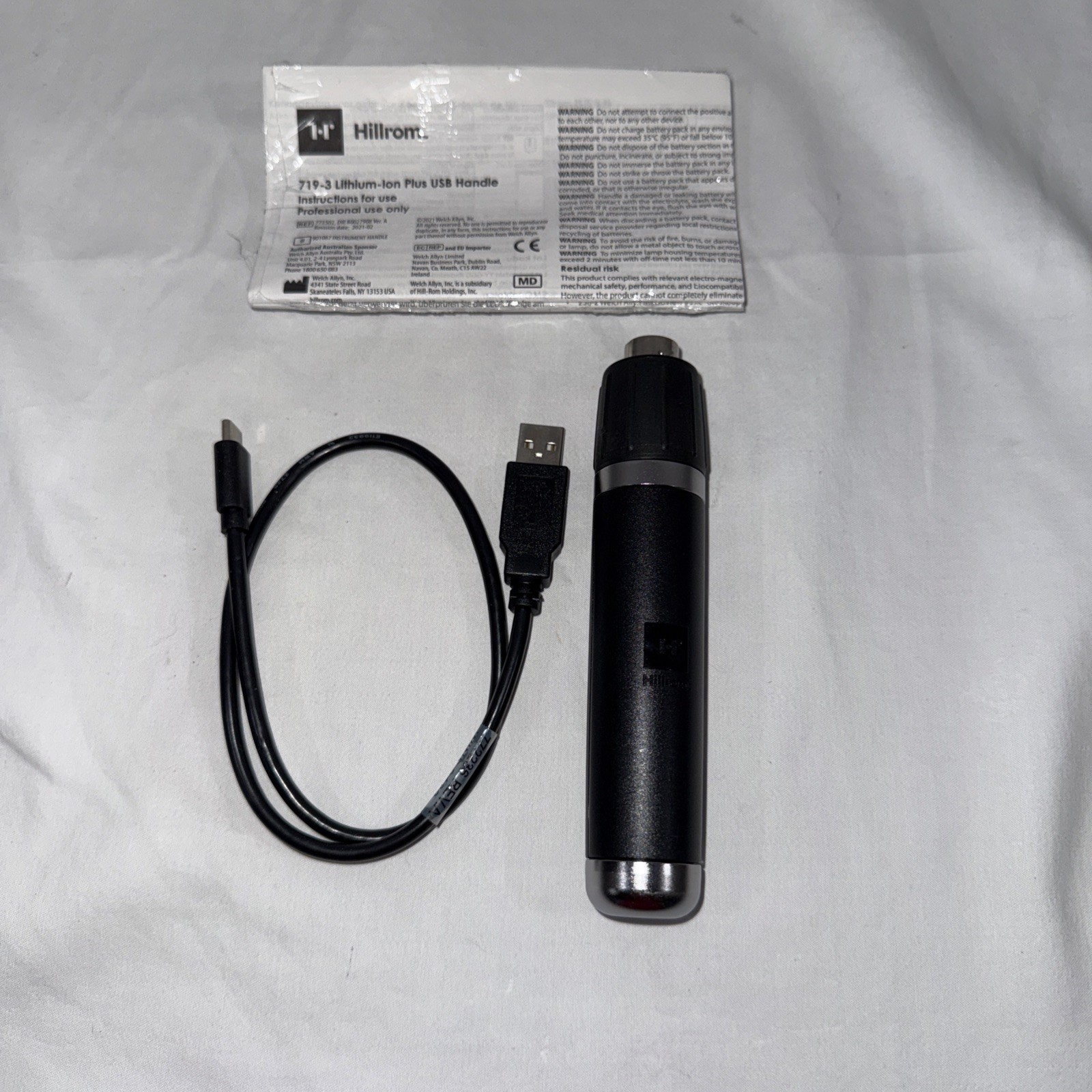 Hillrom Welch Allyn 719-3 Rechargeable Handle With USB Cable