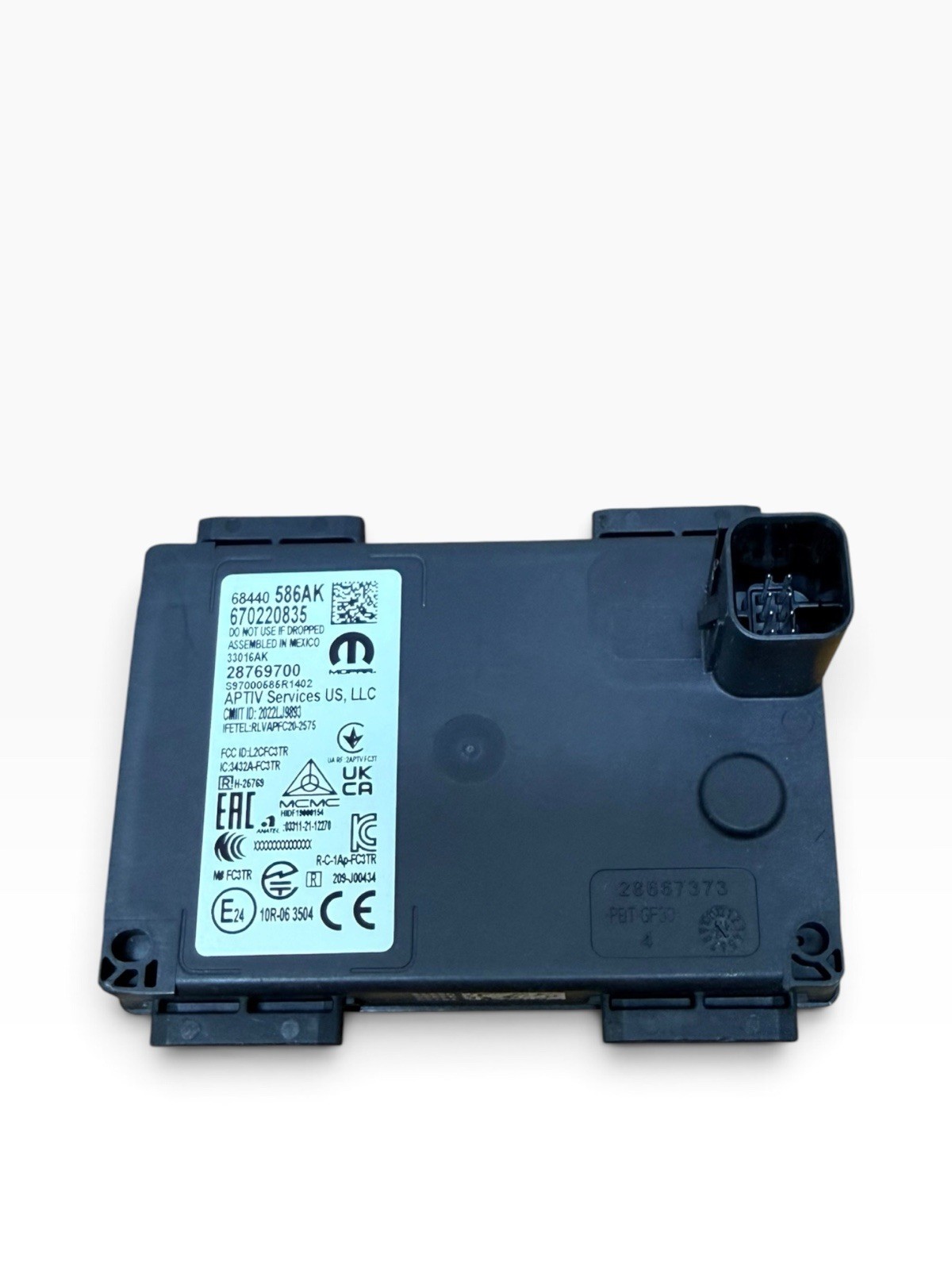 2021-2026 Jeep Grand Cherokee Distance Radar Cruise Control Module 68440586AK 2021-2026 Jeep Grand Cherokee Distance Radar Cruise Control Module 68440586AK