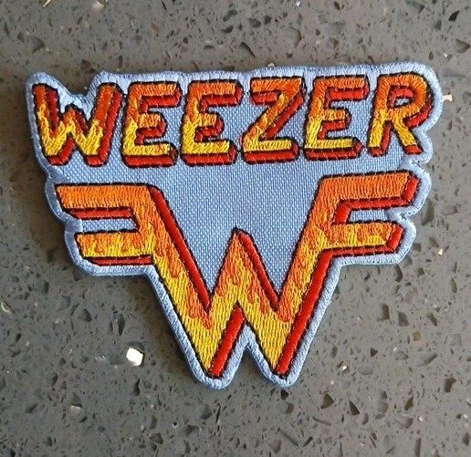 Weezer Flame Logo Patch Embroidered Iron On RARE Official Rock Merch 90s BLUE LP Weezer Flame Logo Patch Embroidered Iron On RARE Official Rock Merch 90s BLUE LP