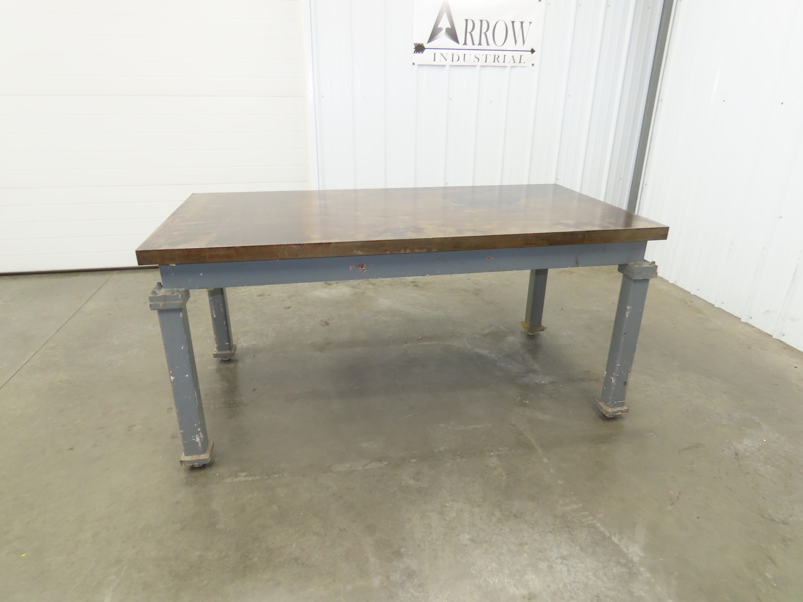 Vintage Precision Steel Welding Layout Table 72x36\