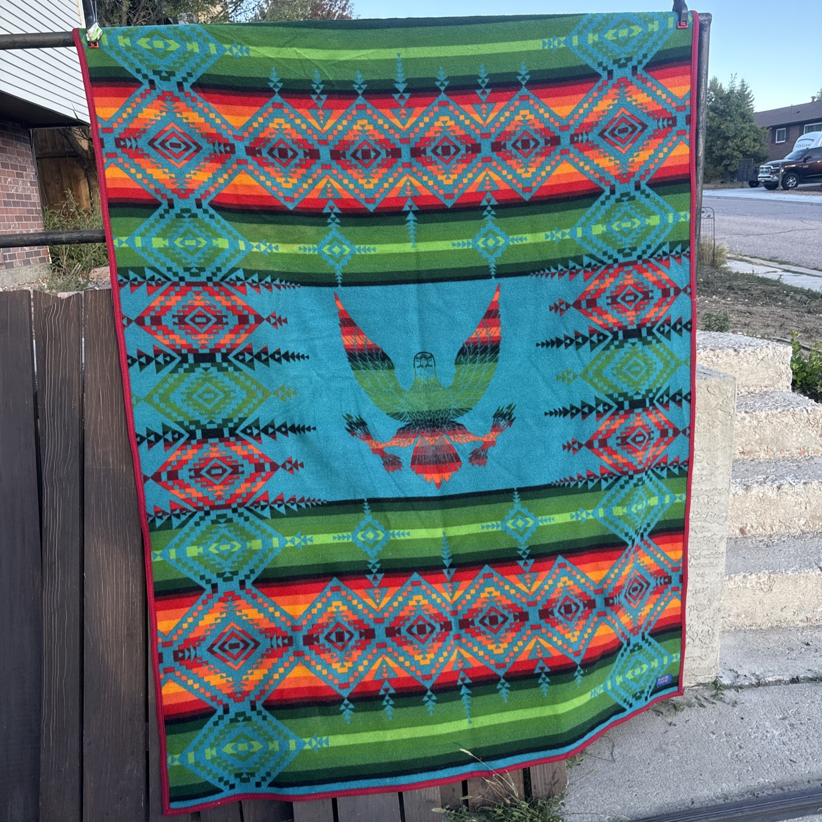 Vintage Pendleton Wool Blanket Eagle 76 Vintage Pendleton Wool Blanket Eagle 76