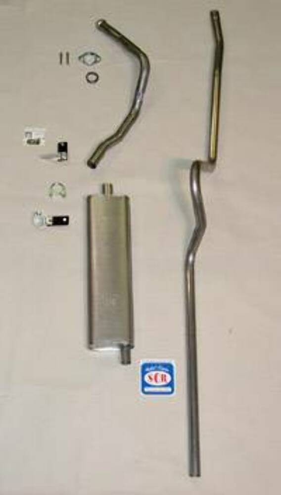 Fits 1955 Chevrolet Full Size Hardtop 6 cyl. Exhaust System 63000 Fits 1955 Chevrolet Full Size Hardtop 6 cyl. Exhaust System 63000