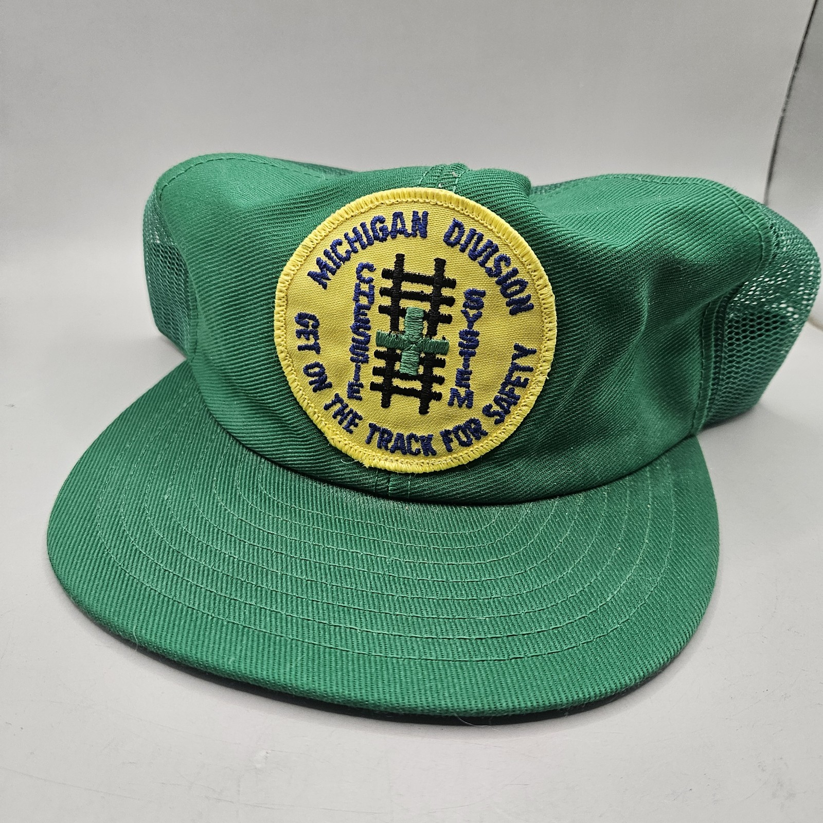 Vintage Chessie System Trucker Hat Michigan Division Safety Patch Vintage Chessie System Trucker Hat Michigan Division Safety Patch