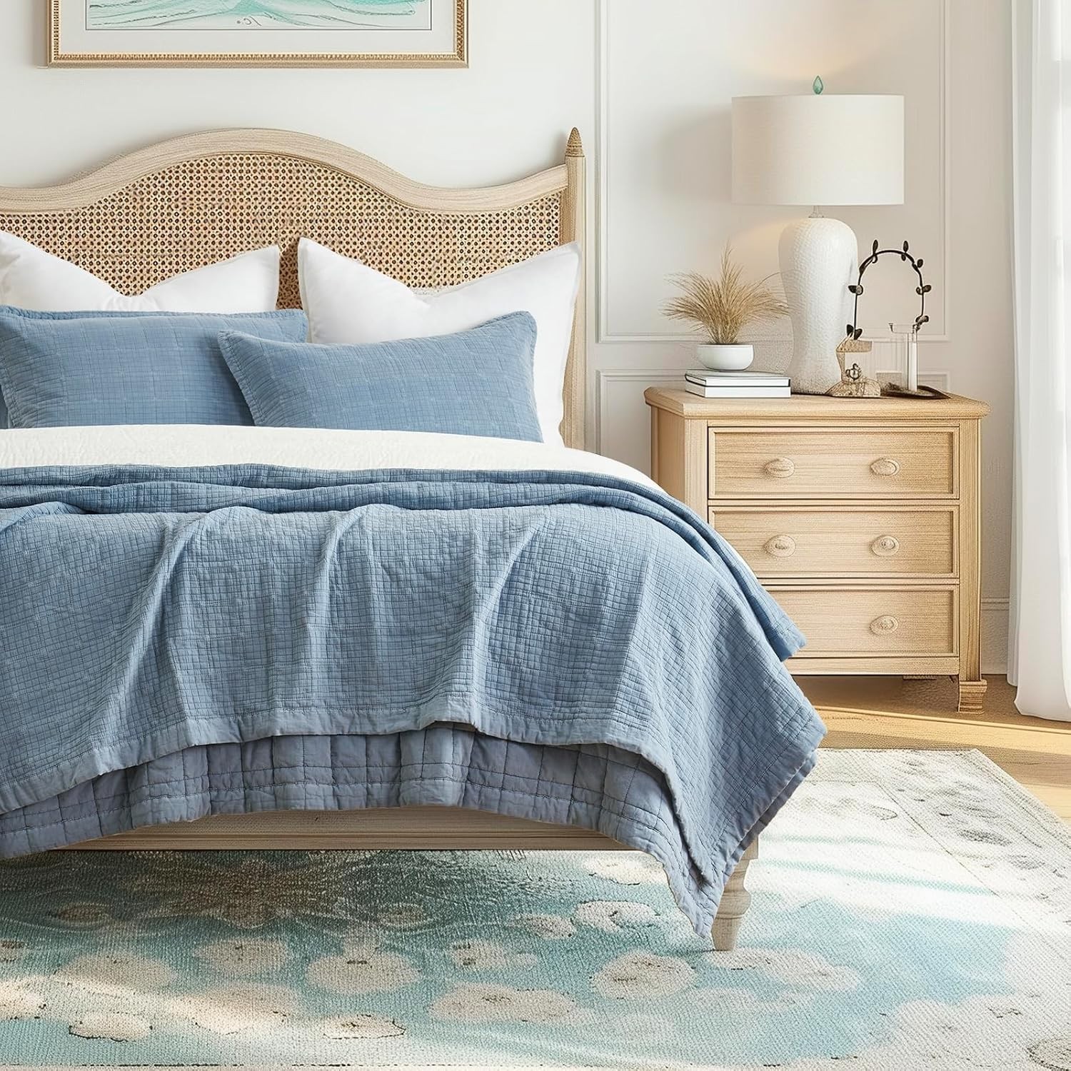 EverGrace Stonewashed Cotton Quilt Set King 108\