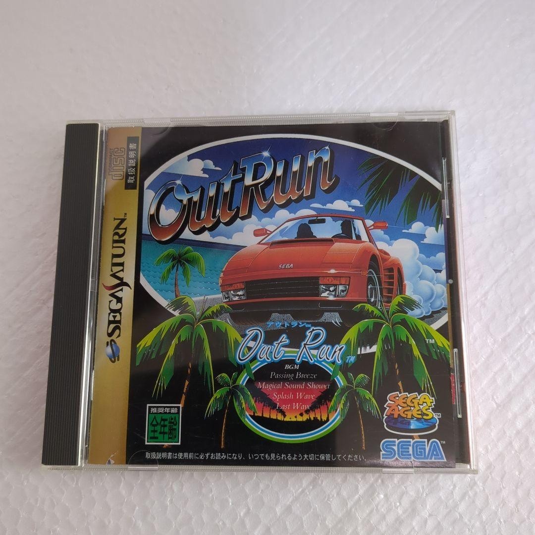 Out Run Sega Saturn SS GS-9110 1996 w/ Case Manual Tested Used