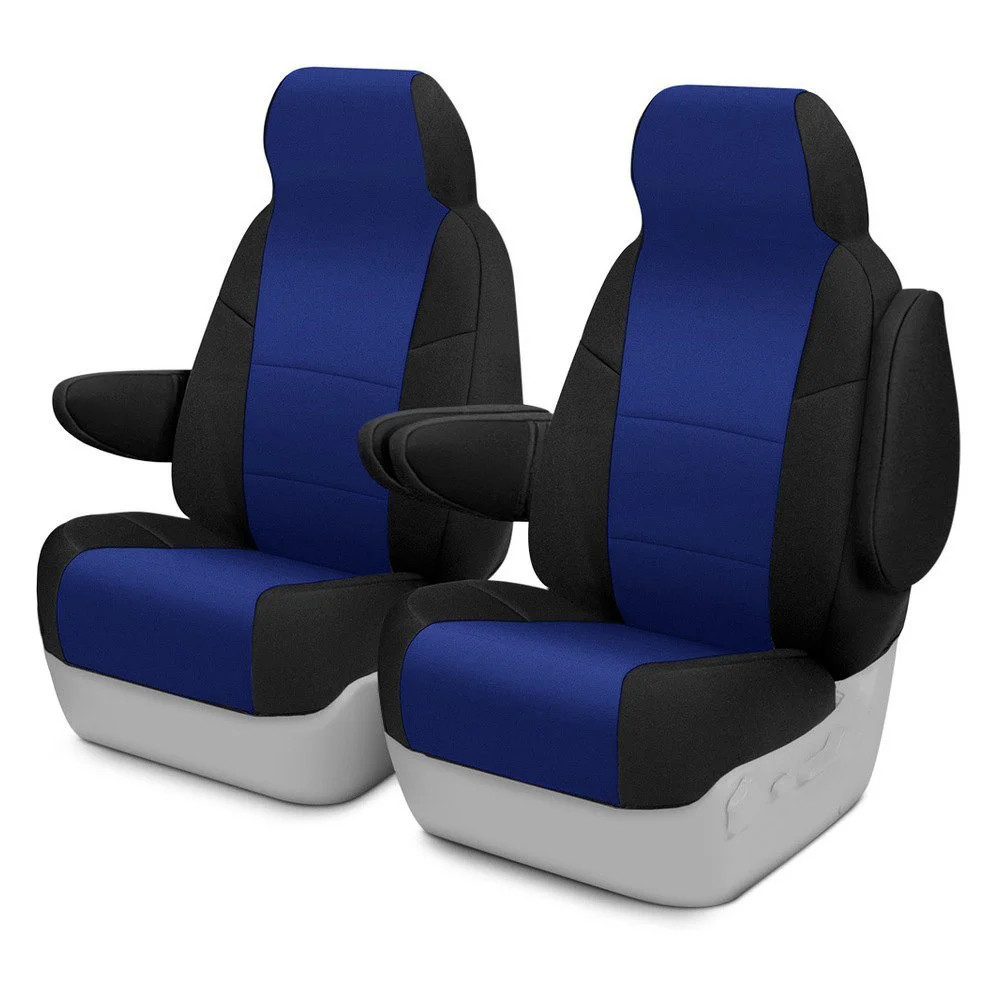 For GMC Sierra 1500 Classic 07 Seat Cover CR-Grade Neoprene 1st Row Black & Blue